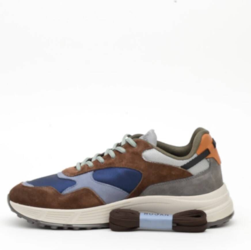 Hogan Bruine Suède en Stoffen Sneakers Brown Heren