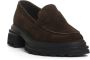 Hogan Bruine Suède Loafers Brown Dames - Thumbnail 2