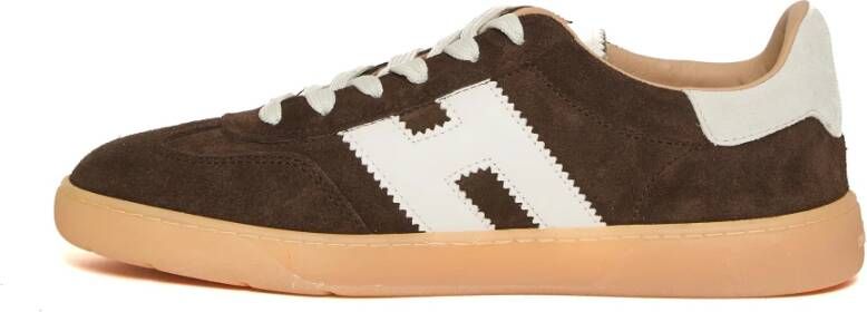 Hogan Bruine Suède Sneakers Cool Stijl Brown Heren