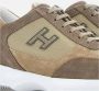 Hogan Bruine Suède Sneakers met Stoffen Inzetstukken Brown Heren - Thumbnail 6