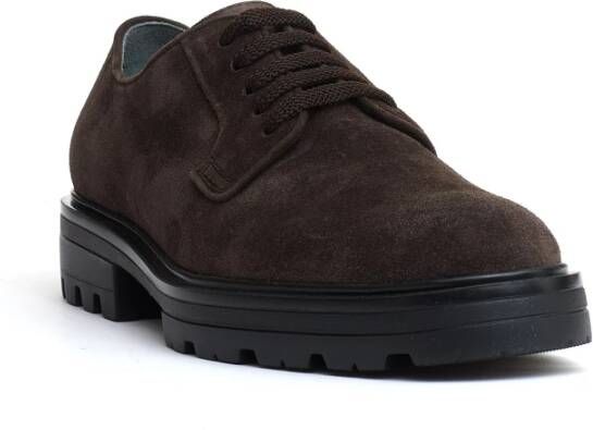 Hogan Bruine Suède Veterschoenen Brown Heren