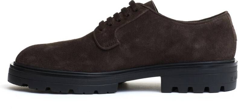 Hogan Bruine Suède Veterschoenen Brown Heren