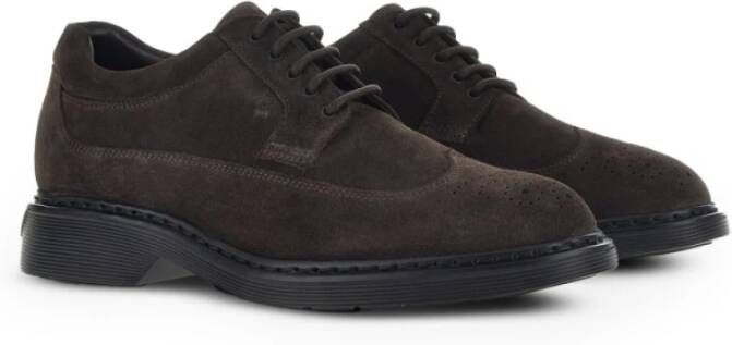 Hogan Casual Bruine Veterschoenen Brown Heren