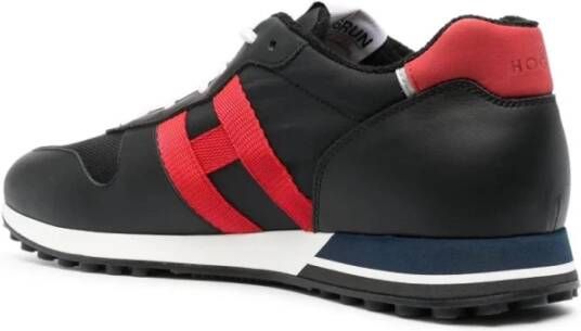 Hogan Casual Multicolor Trainers met leren zool Black Heren