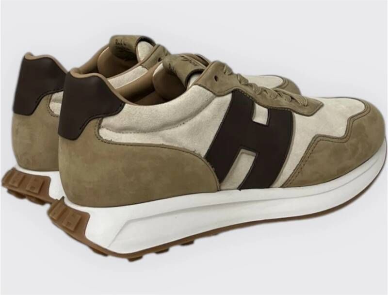 Hogan Casual Sneakers met H Patch Detail Brown Heren