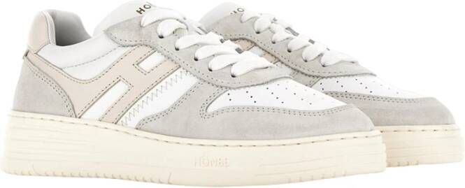 Hogan Monogram Leren Sneakers Beige Dames