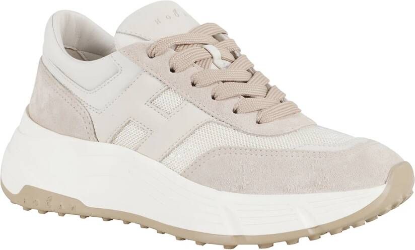 Hogan Casual Veterschoenen Beige Dames