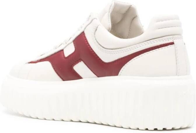 Hogan Chunky Sneakers Bordeaux Rood White Dames