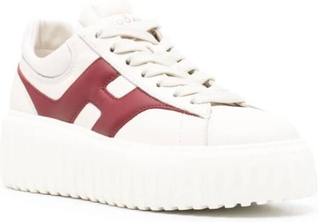 Hogan Chunky Sneakers Bordeaux Rood White Dames