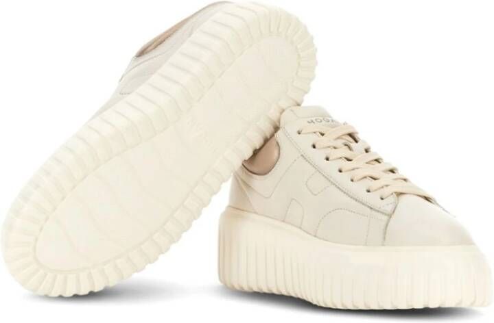 Hogan Chunky Sneakers met Geborduurd Logo Beige Dames