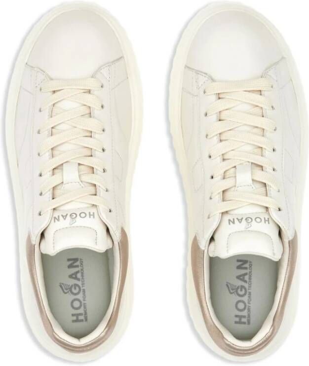 Hogan Chunky Sneakers met Geborduurd Logo Beige Dames