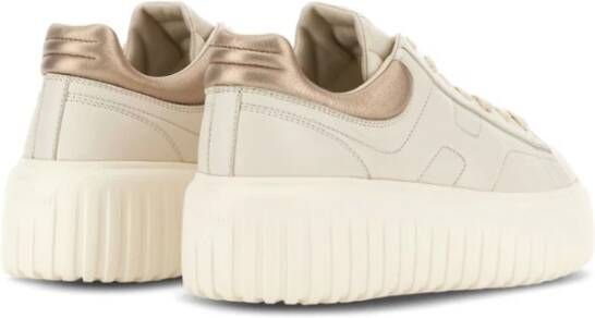 Hogan Chunky Sneakers met Geborduurd Logo Beige Dames