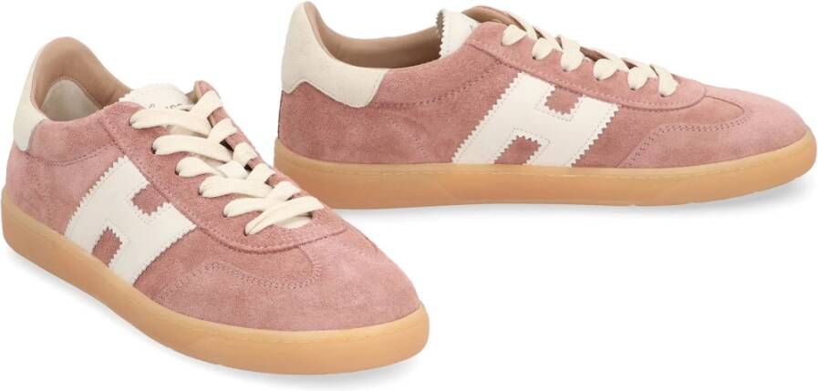 Hogan Cool Low-top Sneakers Suède Leer Pink Dames