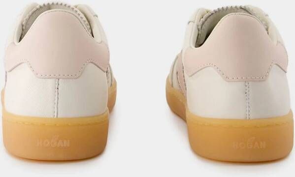 Hogan Coole Leren Sneakers Beige Dames