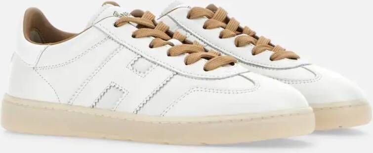 Hogan Coole Witte Sneakers met Gewatteerde Tong White Dames