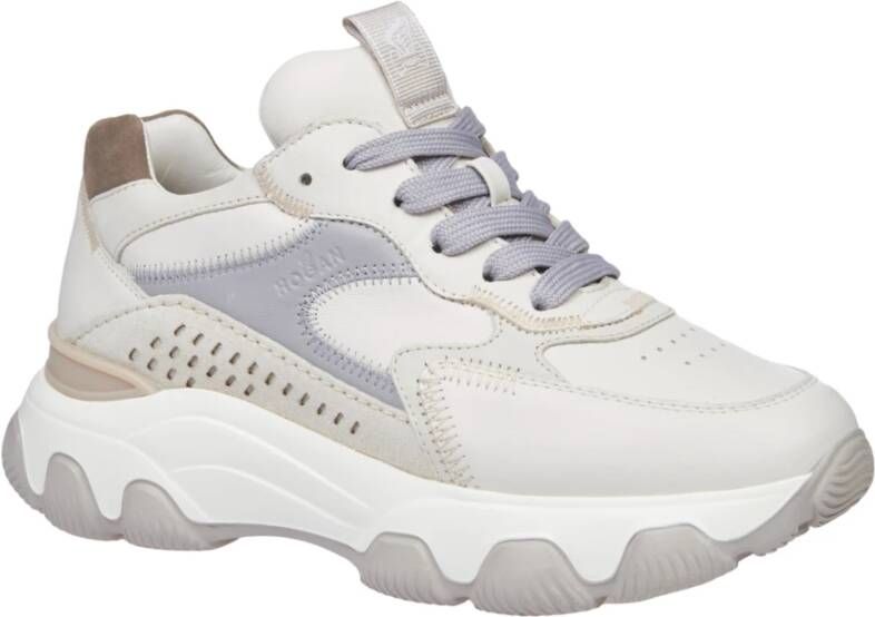 Hogan Crème Hyperactieve Sneakers met Multicolor Inzetstukken Beige Dames