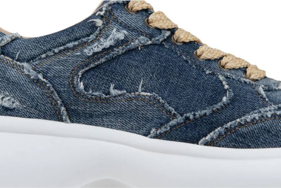 Hogan Denim Stijl Veterschoenen Blue Dames