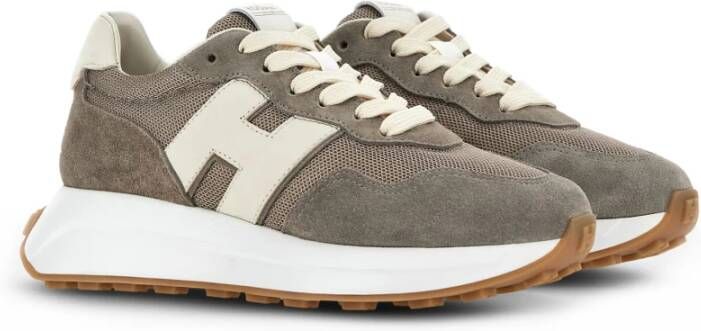 Hogan Duifgrijze Sneakers Italiaanse Stijl Gray Dames