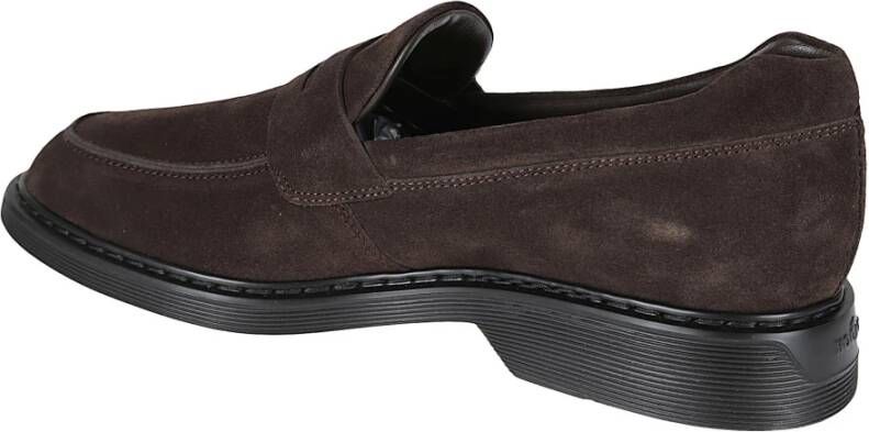 Hogan Ebony Suède Loafer met Memory Foam Brown Heren