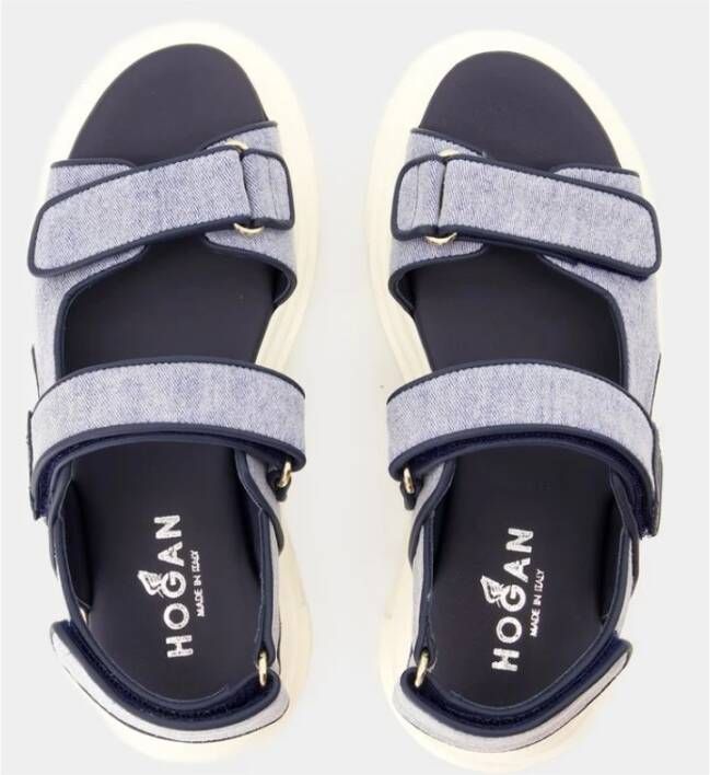 Hogan Flat Sandals Blue Dames