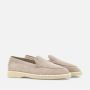 Hogan Fluwelen Leren Mocassins met Monogram Beige Dames - Thumbnail 4