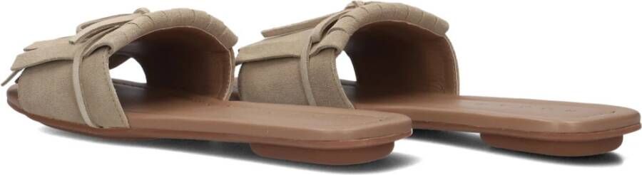 Hogan Fringe Sandaal Slippers Beige Dames