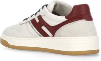 Hogan Gaatjesleren Sneakers met Contrasterende Details White Heren