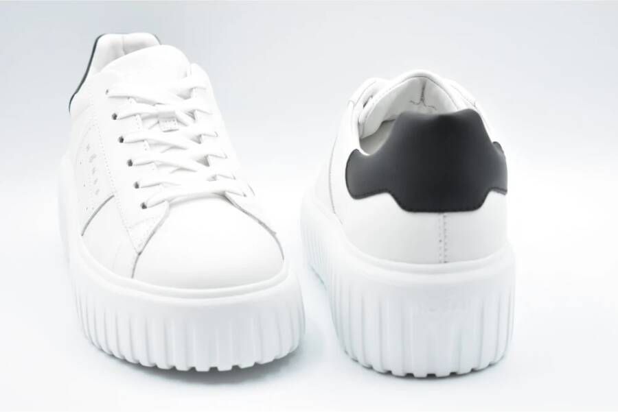 Hogan Geknoopte Zwarte Schoenen Elegante Stijl White Dames