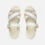 Hogan Gekruiste leren sandalen met H-vormige noppen White Dames - Thumbnail 4