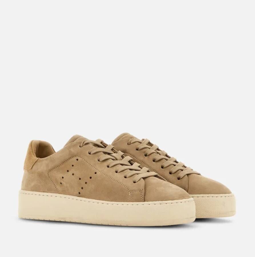 Hogan Geperforeerde Bruine Sneakers met Zacht Fussbett Brown Dames