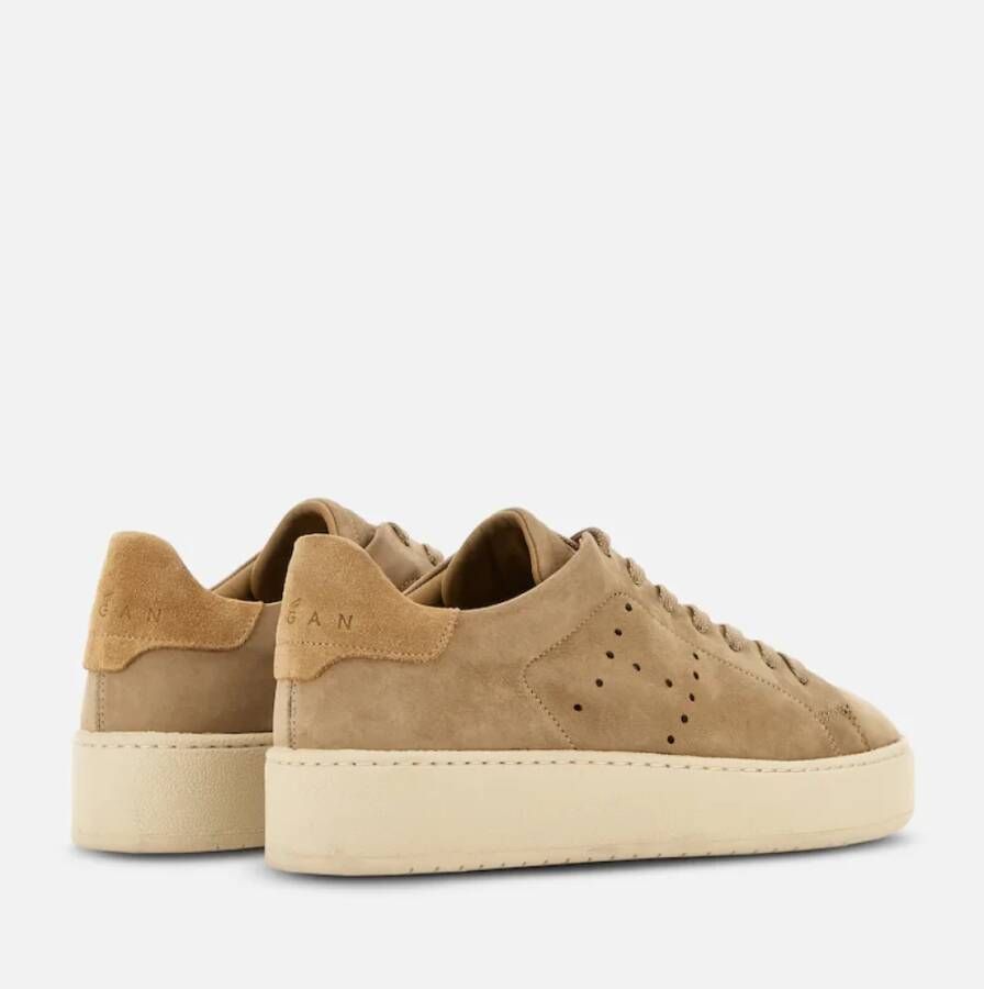 Hogan Geperforeerde Bruine Sneakers met Zacht Fussbett Brown Dames