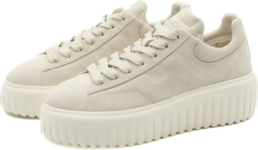 Hogan Gestreepte damesschoenen Aw24 Beige Dames