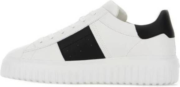 Hogan Gestreepte leren sneakers White Heren