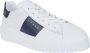 Hogan Gestreepte leren sneakers wit blauw White Heren - Thumbnail 2