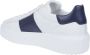 Hogan Gestreepte leren sneakers wit blauw White Heren - Thumbnail 3