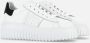 Hogan Gestreepte Leren Sneakers Witte Rubberen Zool White Dames - Thumbnail 2