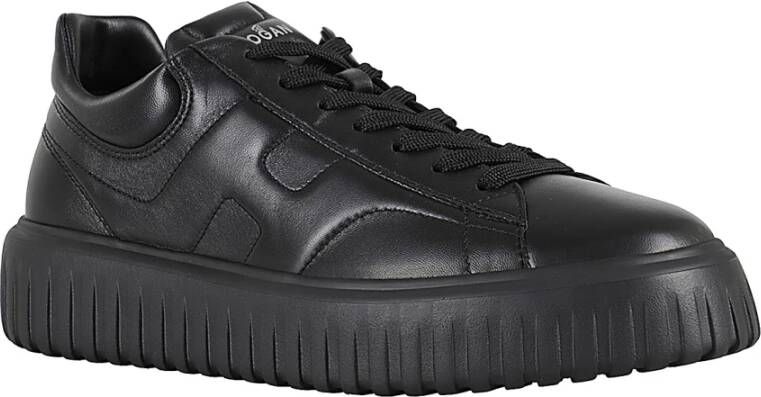 Hogan Gestreepte Modieuze Sneakers Black Heren