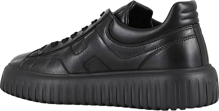 Hogan Gestreepte Modieuze Sneakers Black Heren