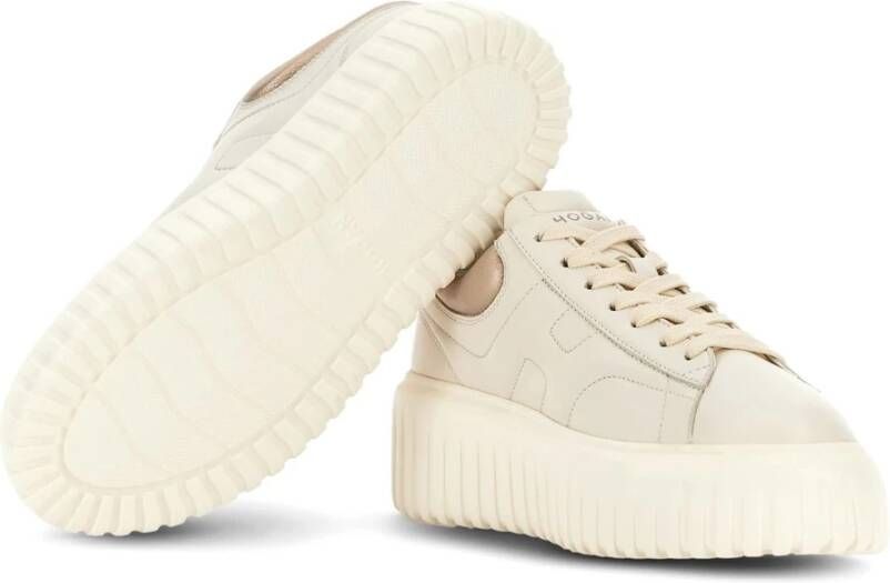 Hogan Gestreepte Sneakers Beige Dames