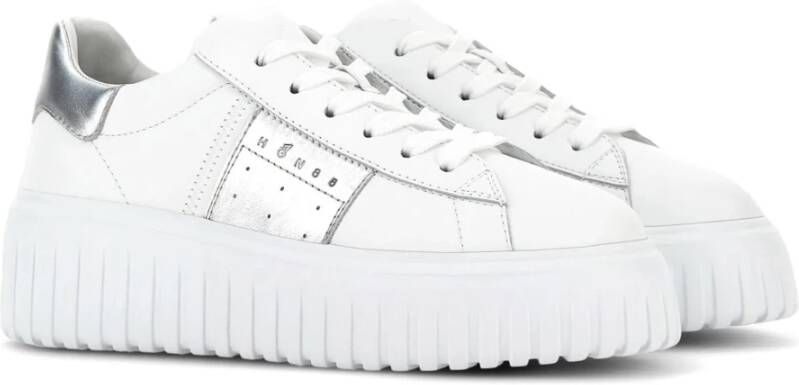 Hogan Gestreepte Sneakers White Dames