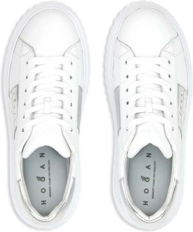 Hogan Gestreepte Sneakers White Dames