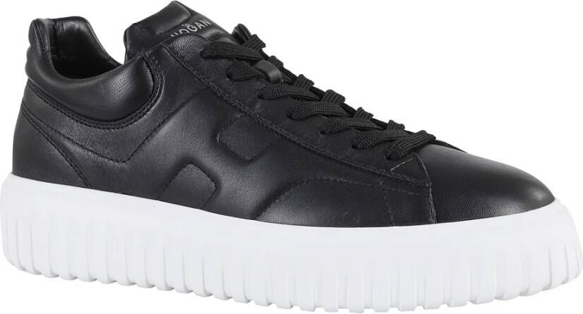 Hogan Gestreepte Veterschoenen Black Heren