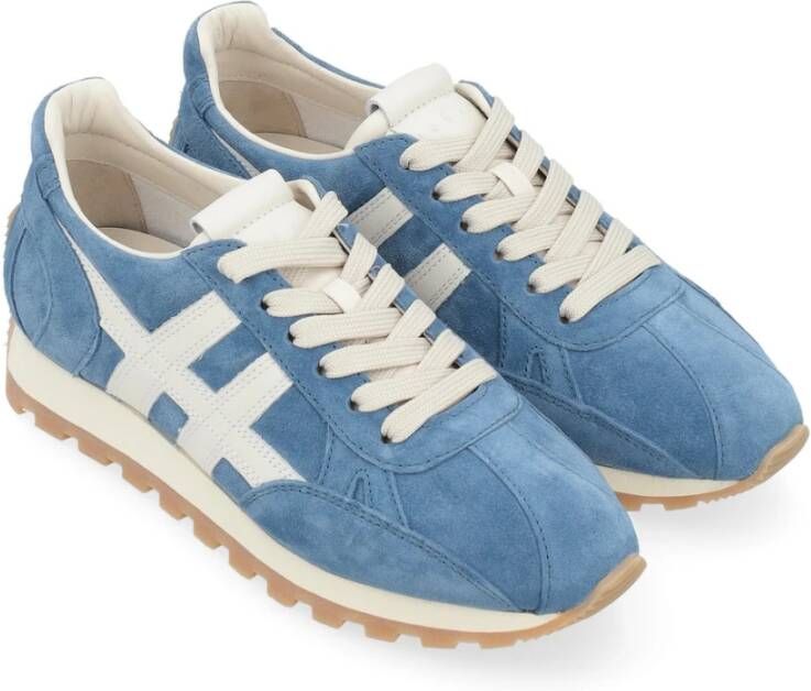 Hogan Geveterde Sneaker Blue Dames