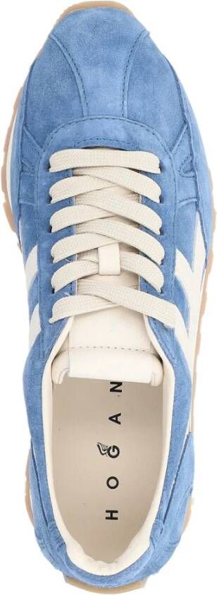 Hogan Geveterde Sneaker Blue Dames