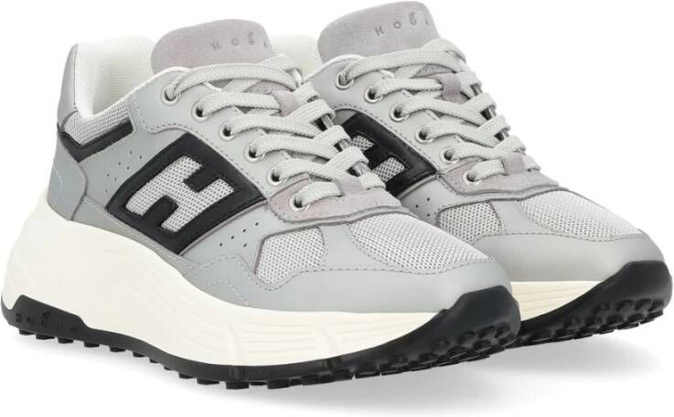 Hogan Geveterde Sneakers Gray Dames