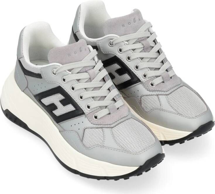 Hogan Geveterde Sneakers Gray Dames