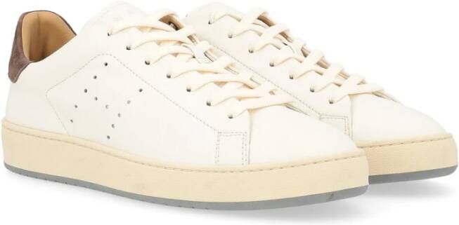 Hogan Geveterde Sneakers met H-patroon Gaten White Heren