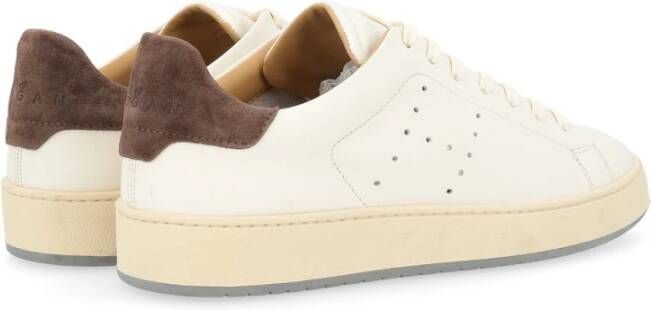 Hogan Geveterde Sneakers met H-patroon Gaten White Heren