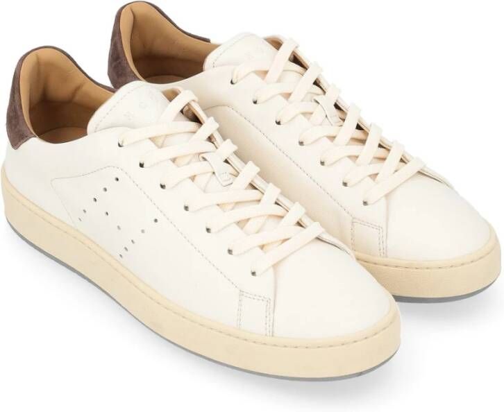 Hogan Geveterde Sneakers met H-patroon Gaten White Heren