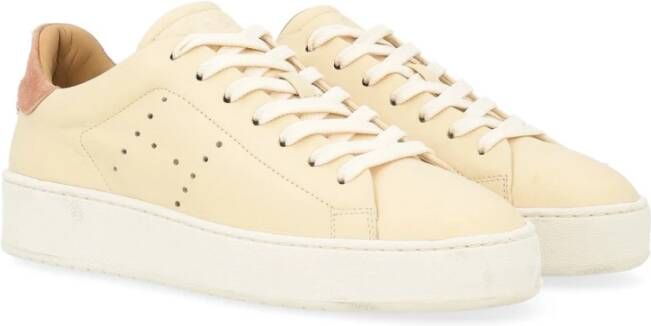 Hogan Geveterde Stijl Sneakers met Gaten Beige Dames